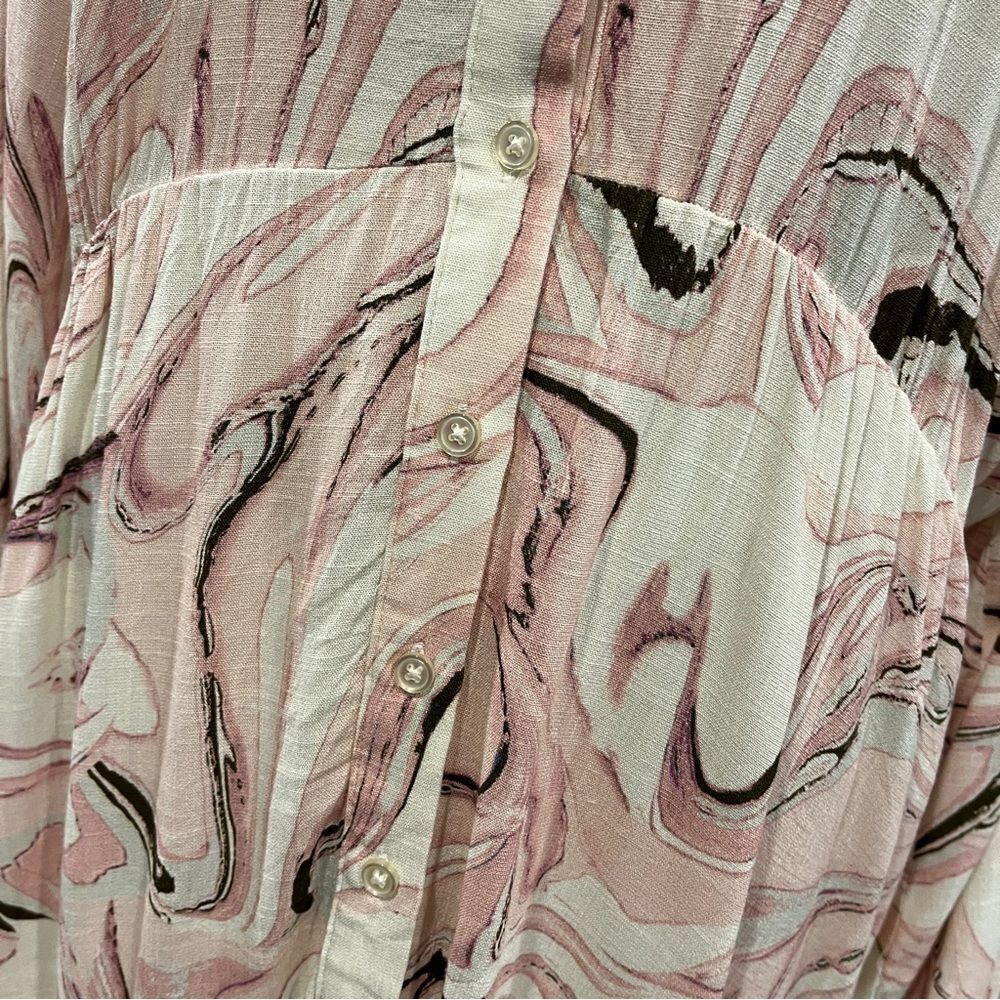 Torrid Mini Rayon Slub Button Down Shirtdress Siz… - image 7